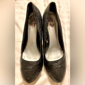 Torrid, size 10W high heels, black with sequin